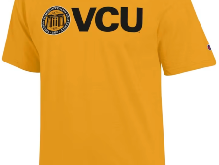 VCU Champion Tee with VCU Logo Yellow - XL Cheap