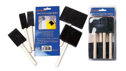 Artmate 5pcs Foam Brushes Supply