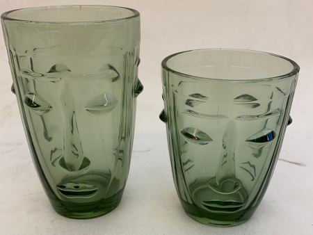 Drinkglas gezichtje groen (2maten) (T3 L) Supply