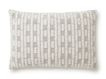 Hand Woven Ivory & Coffee Pillow Online now