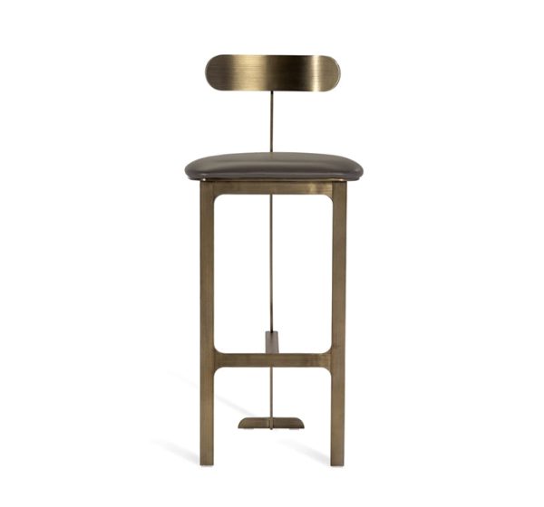 Hollis Bar Stool in Grey & Bronze Fashion