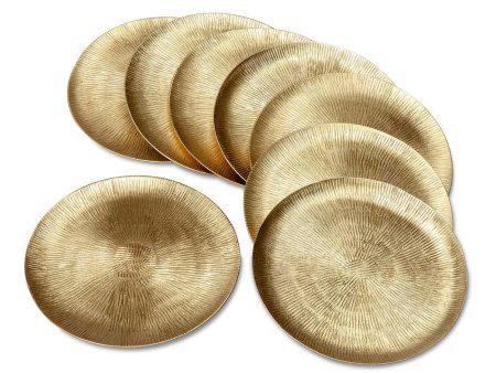 Set of 8 Elise Brass Coasters For Cheap