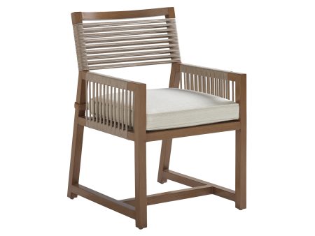 St Tropez Arm Dining Chair in Ivory For Sale