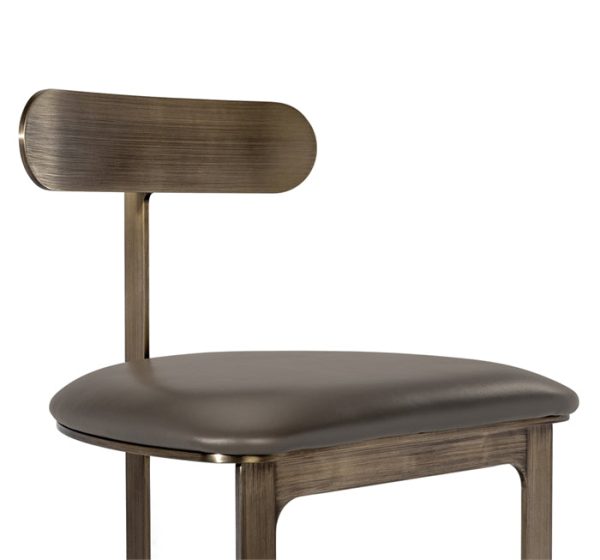 Hollis Bar Stool in Grey & Bronze Fashion