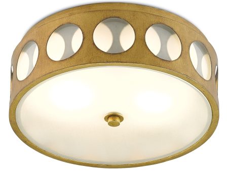 Go-Go Flush Mount in Brass design by Currey & Company For Sale