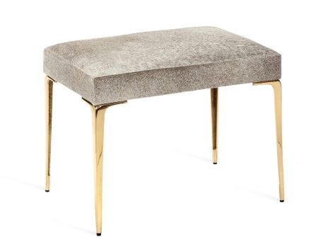 Stiletto Hide Stool in Brass Discount