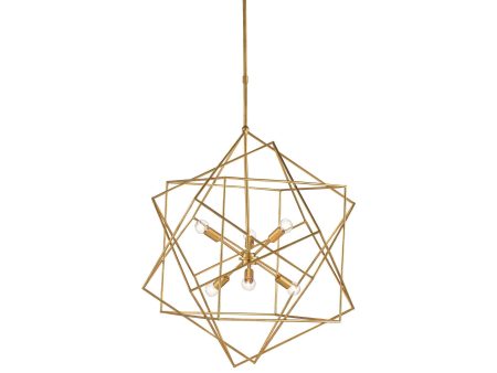 Aerial Chandelier in Antique Gold Leaf design by Currey & Company Fashion