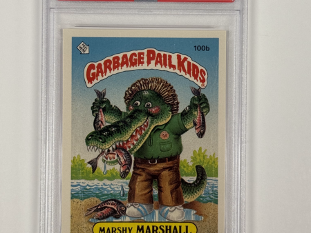 1986 Garbage Pail Kids Stickers Marshy Marshall #100b PSA 9 Supply