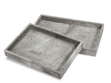 Nadine Rectangular Hide Trays (Set of 2) Sale