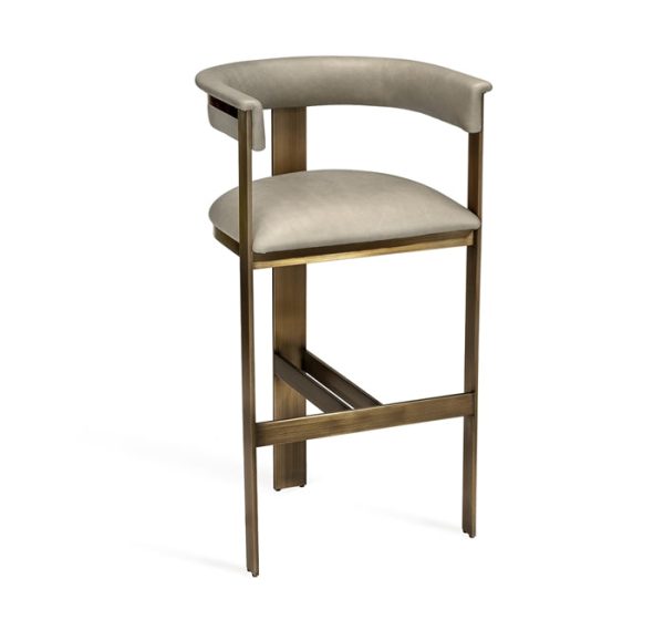 Darcy Bar Stool - Taupe Leather Online Hot Sale