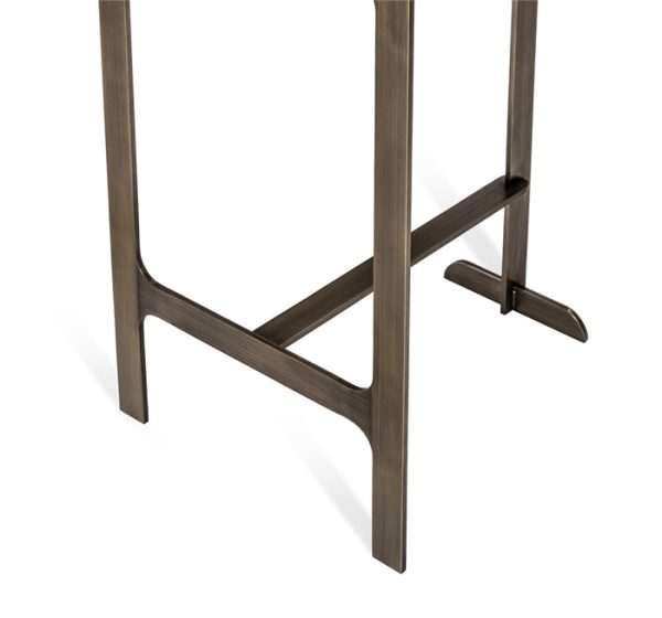 Hollis Counter Stool in Grey & Bronze For Cheap