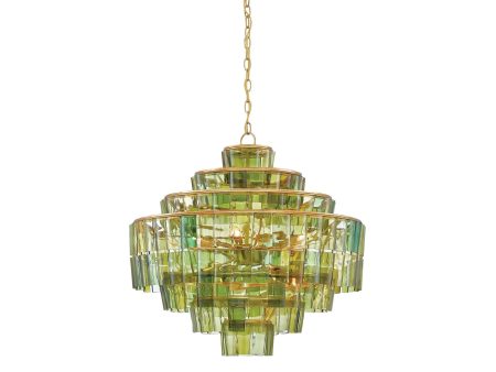 Sommelier Chandelier in Green design by Currey & Company Fashion