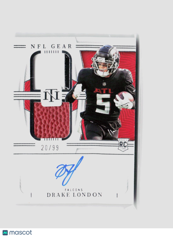 2022 Panini National Treasures Drake London Rookie Dual Patch Auto #20 99 Discount