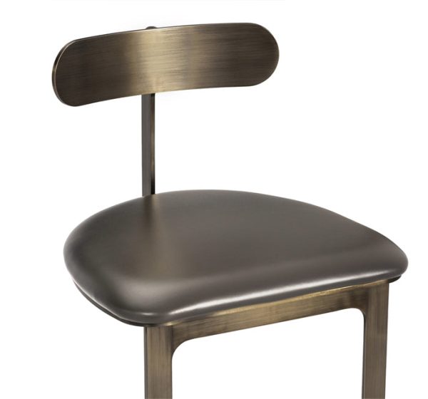 Hollis Counter Stool in Grey & Bronze For Cheap