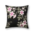 Black & Ivory Embroidered Pillow Discount