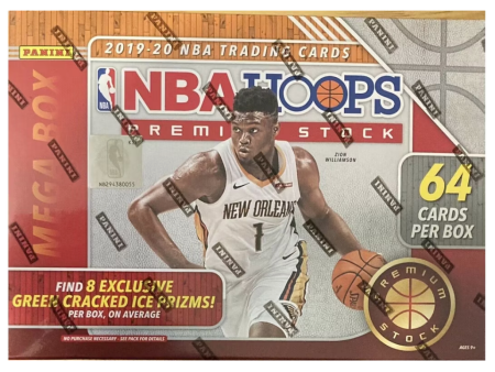 2019 20 Panini Hoops Premium Stock Basketball Mega Box (64 Cards) (Green Ice) Fashion