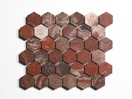 Red Onyx 2  Honed Hexagon Tile Sale