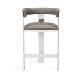 Darcy Counter Stool - Grey  Nickel Online