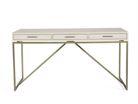 Emmet Snakeskin Desk in White Sale