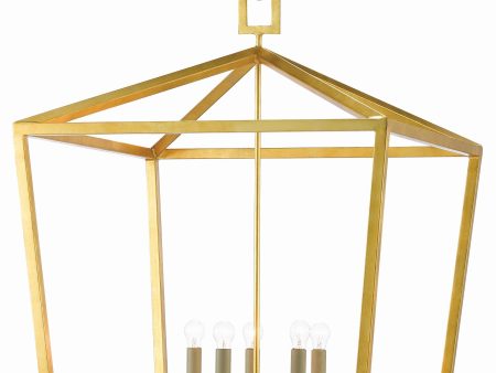 Denison Gold Lantern in Various Sizes design by Currey & Company Online