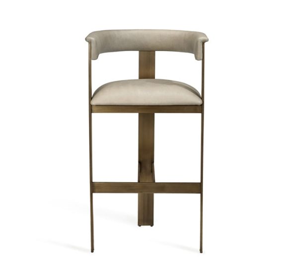 Darcy Bar Stool - Taupe Leather Online Hot Sale