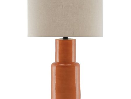 Janeen Table Lamp in Orange design by Currey & Company Discount