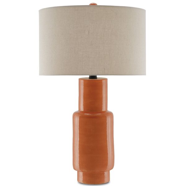 Janeen Table Lamp in Orange design by Currey & Company Discount