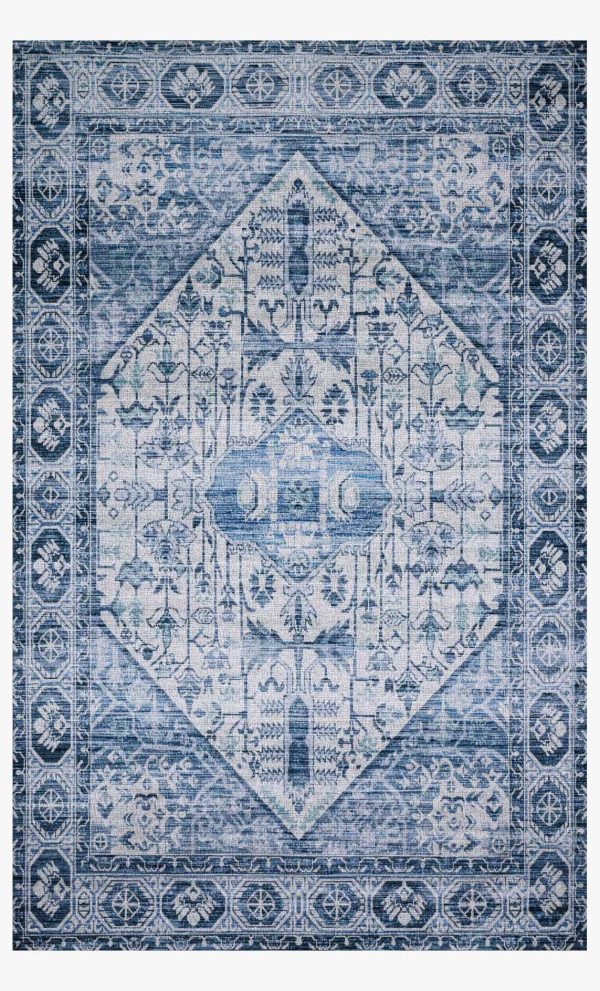 Cielo Rug in Ivory & Denim design Discount