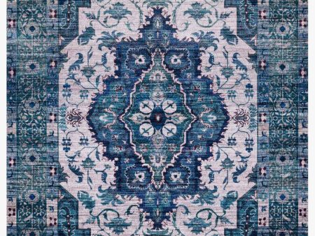 Cielo Rug in Ivory & Turquoise Sale