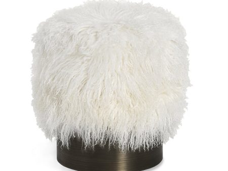 Doutzen Stool in Ivory Sheepskin Discount