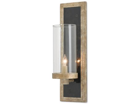 Charade Wall Sconce in Antique Silver Leaf design by Currey & Company Supply