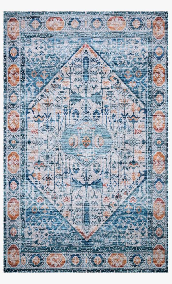 Cielo Rug in Ivory & Sunset For Sale