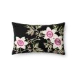 Black & Ivory Embroidered Pillow Discount