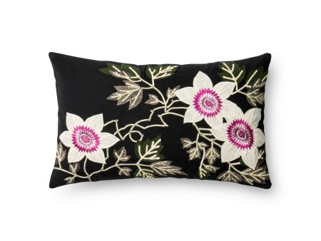 Black & Ivory Embroidered Pillow Discount