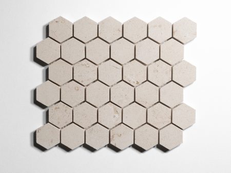 Crema 2  Honed Hexagon Tile Cheap