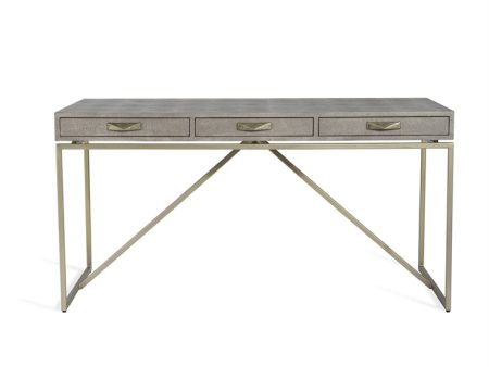 Atherton Shagreen Desk in Grey Discount