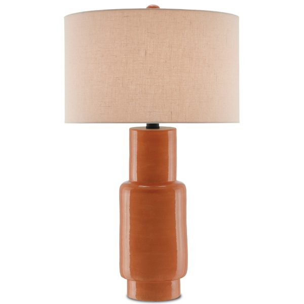 Janeen Table Lamp in Orange design by Currey & Company Discount