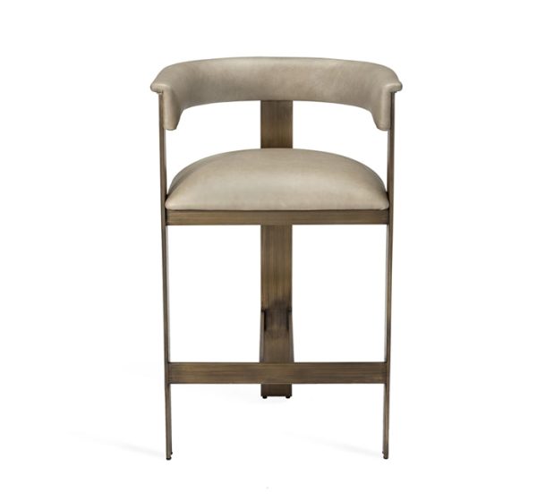 Darcy Counter Stool - Taupe Leather Discount