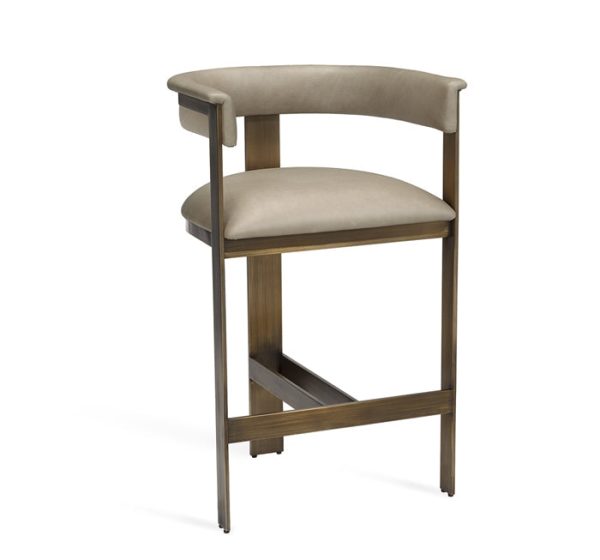 Darcy Counter Stool - Taupe Leather Discount