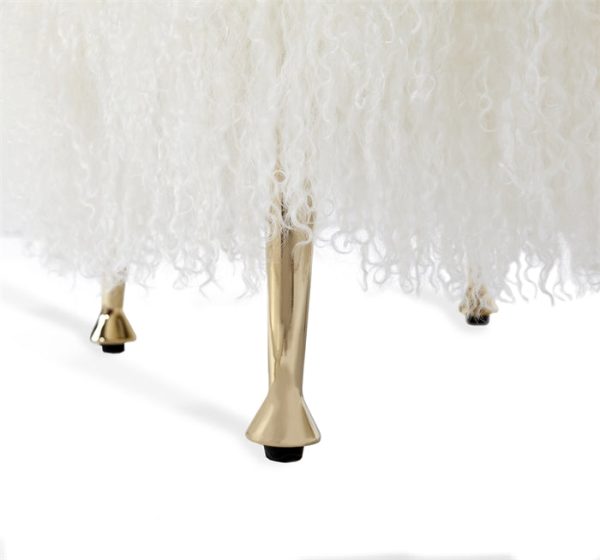 Antonia Stool - Ivory Sheepskin Online Sale