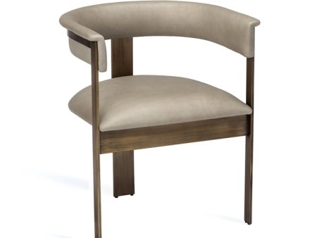 Darcy Dining Chair - Taupe Leather Online Sale