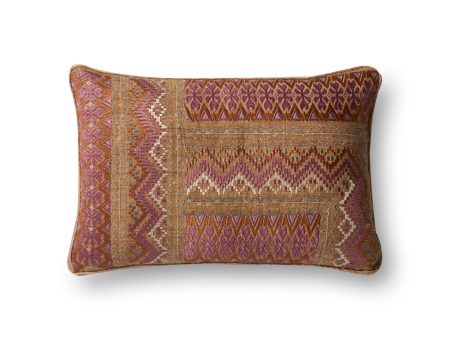 Pink & Rust Appliqued Pillow Online now