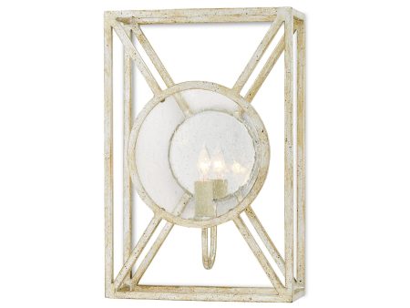 Beckmore Wall Sconce in Silver Granello design by Currey & Company Supply