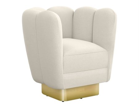 Gallery Brass Chair in Pearl Sale