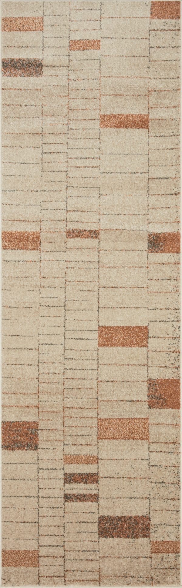 Bowery Rug in Tangerine   Taupe by Loloi II Supply